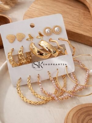 Big Size Hoop Earring Card Set ( Set of 9 Earrings)