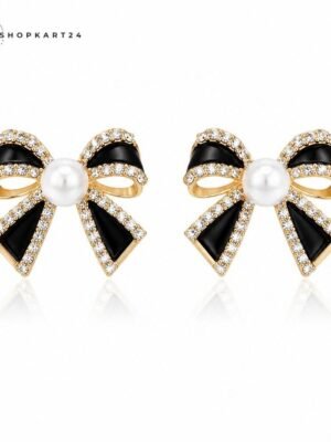 Black Velvet Bow Earrings