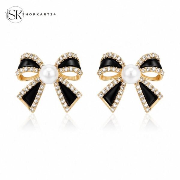 Black Velvet Bow Earrings