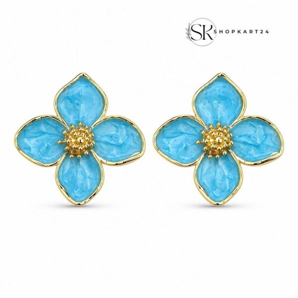Blue Petal Luxe Studs Earring