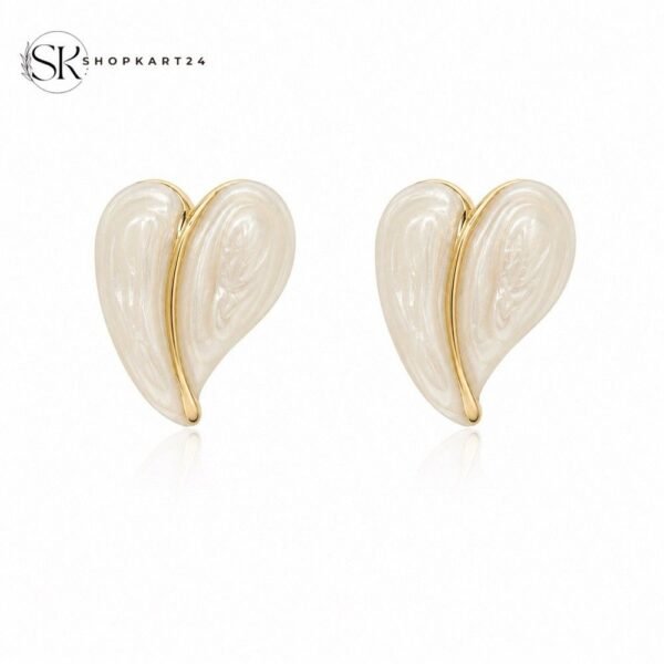 Ivory Heart Earrings