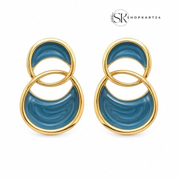 Ocean Halo Drop Earrings