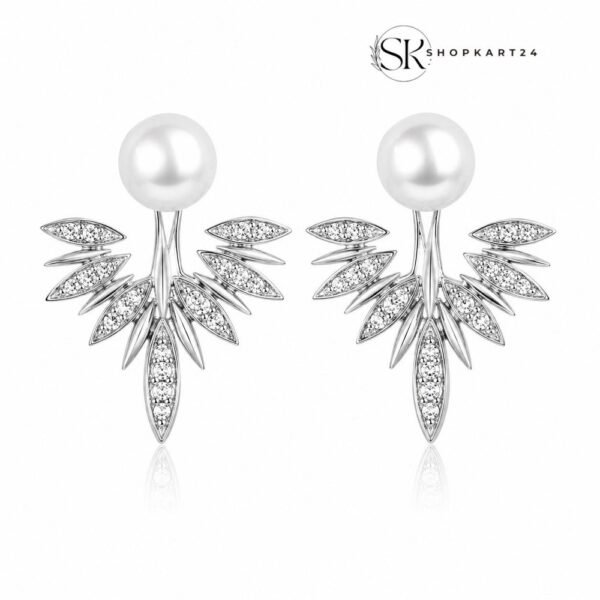 Silver Leaf Luxe Earrings
